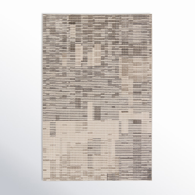 Erwin Area Rug in Gray/Cream/Taupe, Runner 2'8" x 8'