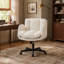 Chaise de bureau décontractée moderne à large siège réglable avec accoudoirs rabattables pour coiffeuse et petits espaces-130061570