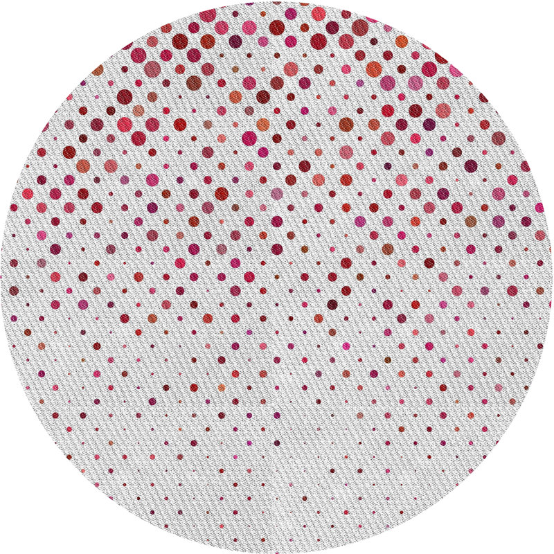 Polka Dots Indoor Rug, Round 8'