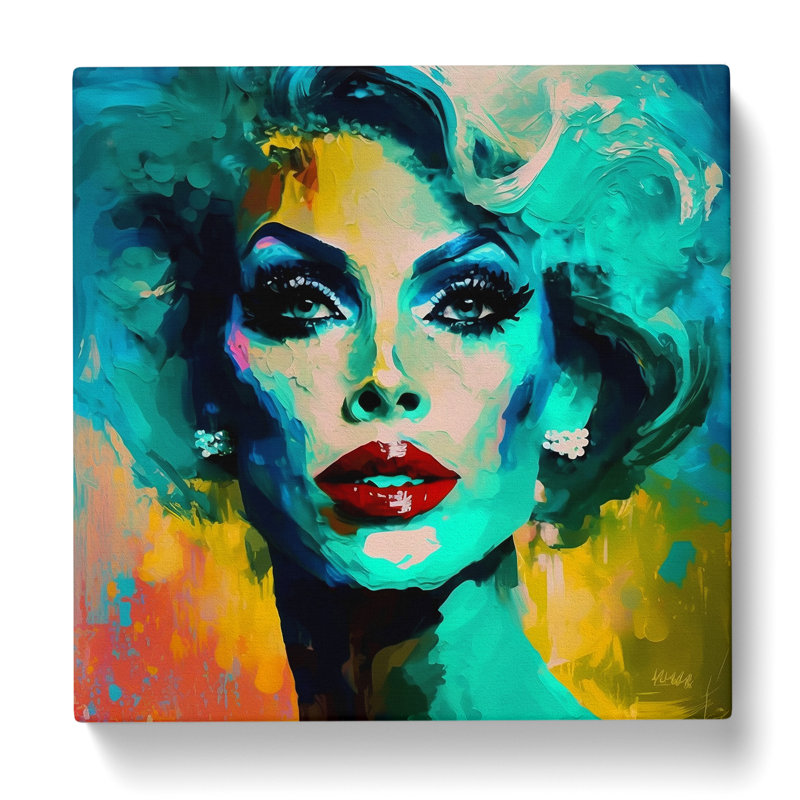 Drag Queen Palette Knife Painting - Wrapped Canvas