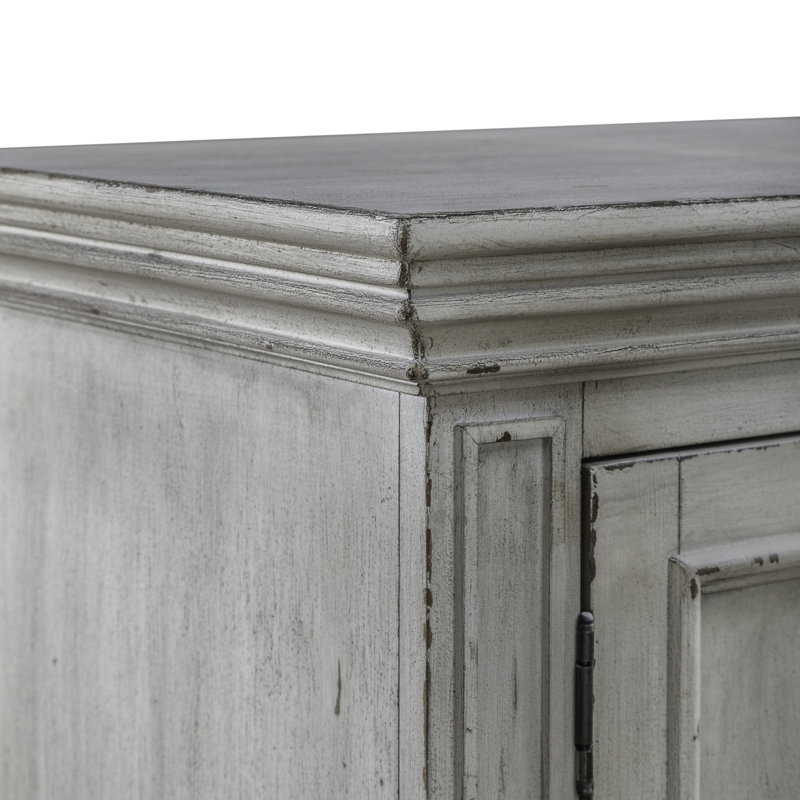 Temple Cloud 5 Drawer Door Chest w/ Adjustable Shelves, White