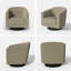 Fauteuil demi-tonneau pivotant Corduroy-114216164