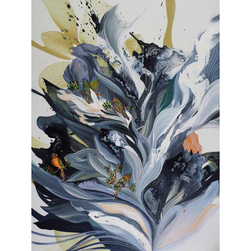 Return To Haven Print by Novi Lim, Black Framed Canvas, 33" H x 25" W