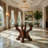 Shila Round Glass Top Dining Table