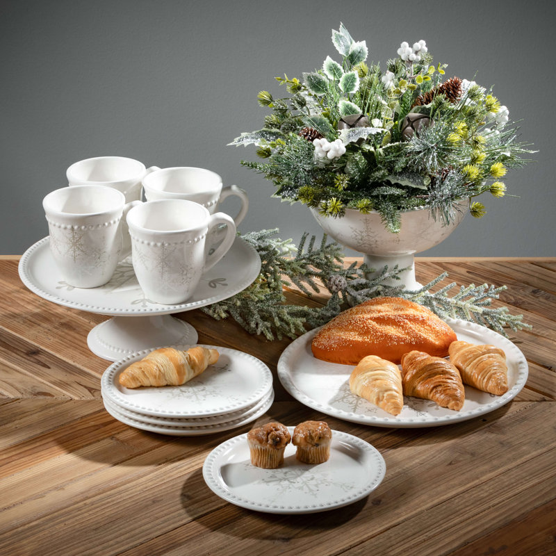 Grande tasse en forme de flocon de neige blanc 4,25 "
