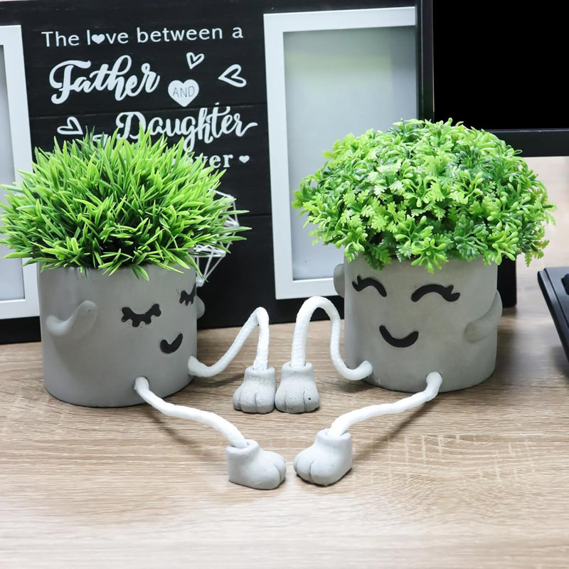 Set Of 2 Mini Artificial Succulents