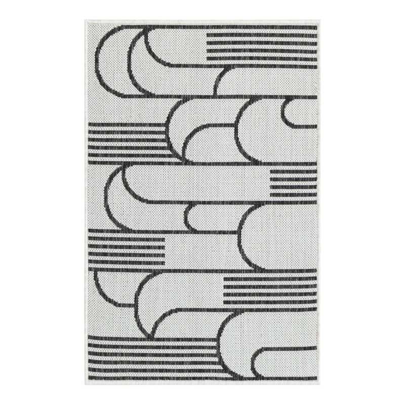 Tapis intérieur / extérieur d'extérieur moderne, Rectangle 2 pi x 3 pi 1 po