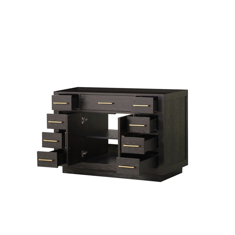 Meuble-lavabo simple en chêne brun 48 po X P 22 po D