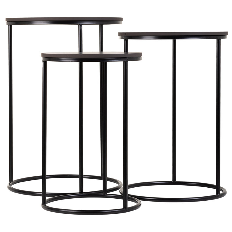 Gamino Frame Nesting Tables, Black, Black