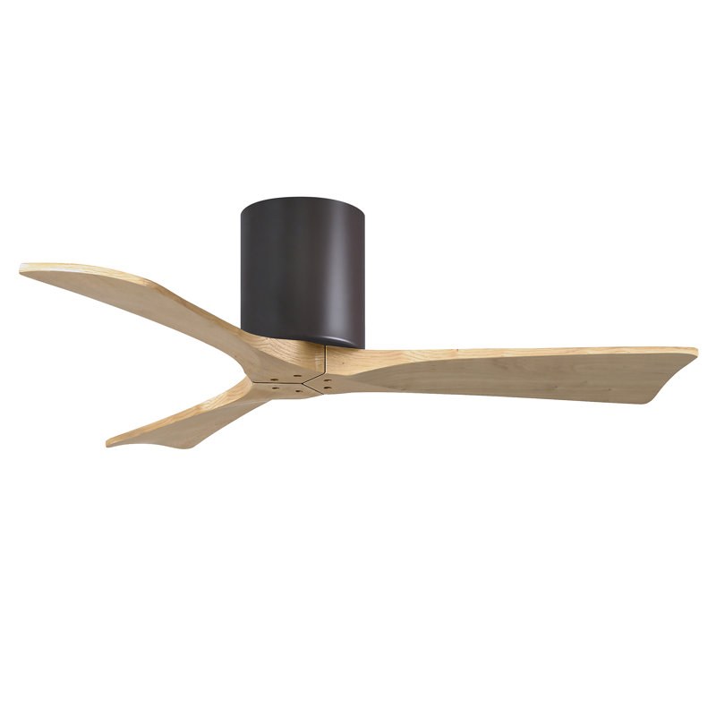 Ventilateur de plafond à 3 pales Olivier, Bronze texturé, Ton érable clair, 42"