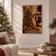 Décoration murale arbre décoré avec cheminée et bas de Noël-1191386818