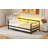 Metal Daybed With LED And Adjustable Trundle-416907096