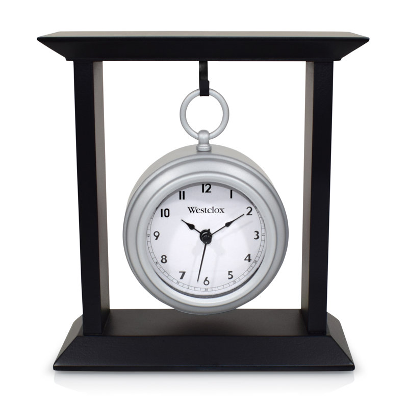 Analog Wood Quartz Movement / Crystal Tabletop Clock in Black