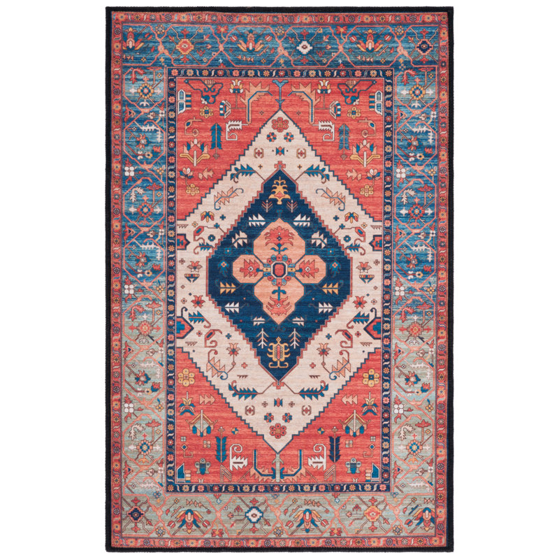 Pashen Performance Machine Washable Oriental Rug, Rectangle 10' x 14'