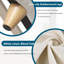 Lit plateforme moderne en tissu de lin avec pieds en bois massif, blanc, sans sommier tapissier-817932824