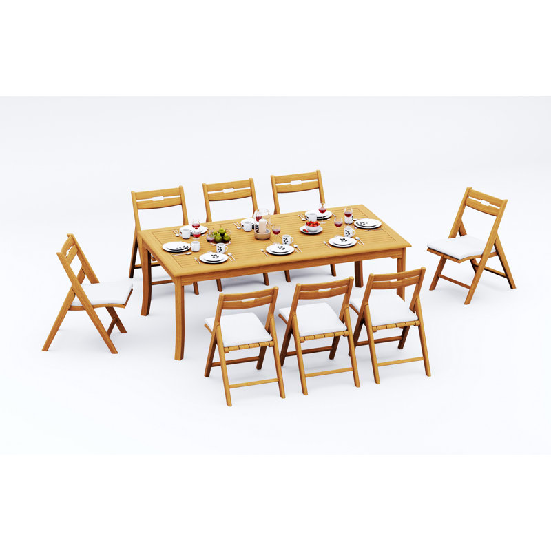 Ensemble de table d'extérieur rectangulaire L 83 po Bormann, 8