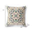 Coussin décoratif à motif cachemire intérieur bleu et doré 28 "X 28"-106304456