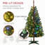 Arbre de Noël artificiel haut de 5 pi avec 36 branches, 152 lumières DEL blanc chaud ou coloré, ouverture automatique-1469785916