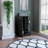 Bar Cart, Two External Shelves, Four Casters, Six Built-In Wine Rack, Single Door Cabinet-683740891