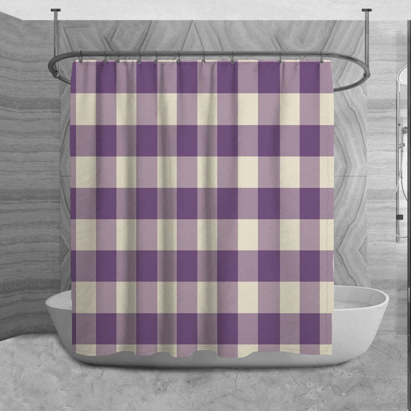 Rideau de douche Ottkar Gingham, H 73 po x l 70 po