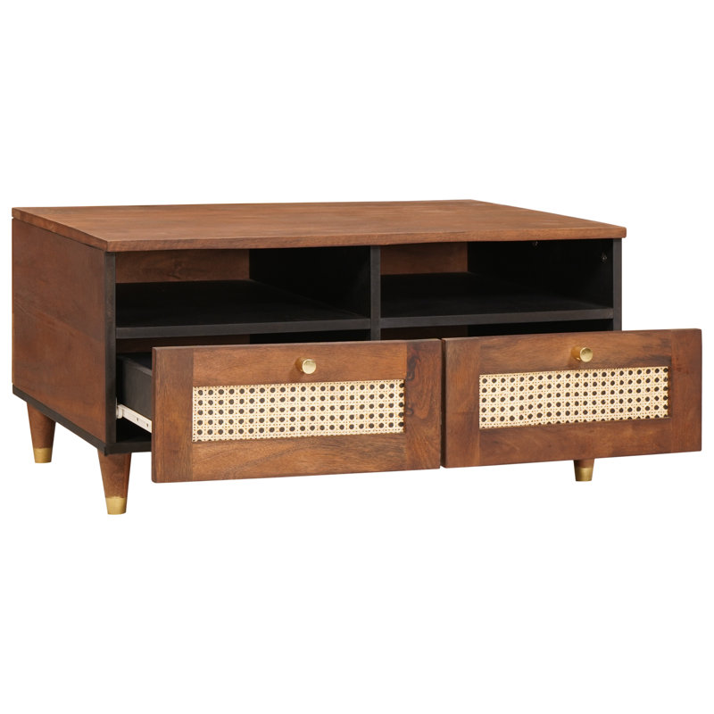 Solid Wood Coffee Table with Storage