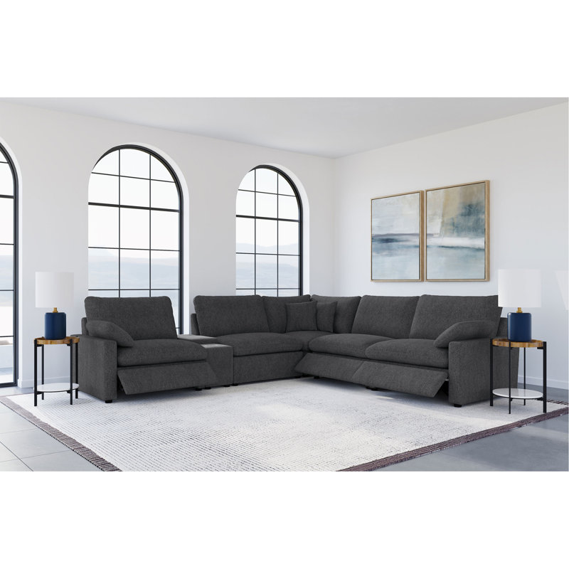 Canapé modulaire inclinable électrique 6 pièces Hollander