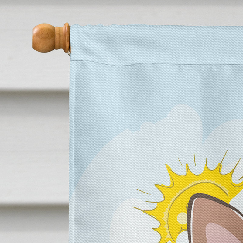 Drapeau de maison 40 po x 28 po Batchelder, Yorkie gris