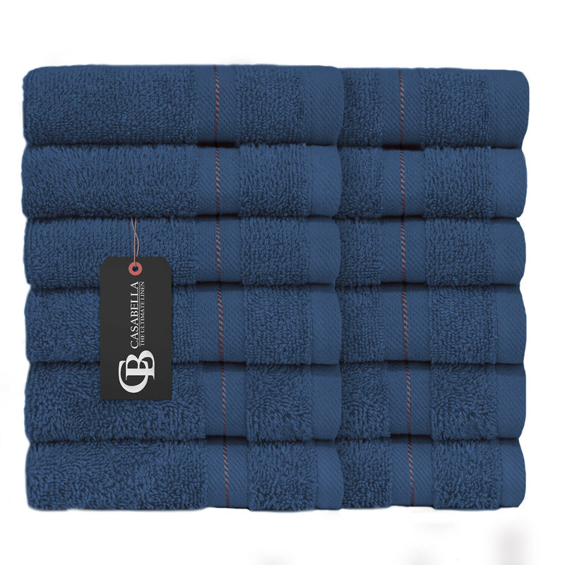 Casabella Luxury Face Towel, Royal Blue