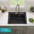 KRAUS Quarza™ 25" L Dual Mount Single Bowl Granite Kitchen Sink-119749363