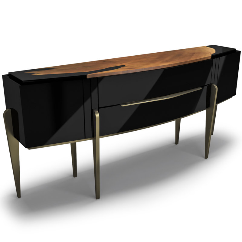 Console Padua, H 43,3 po x l 70,8 po x P 23,6 po