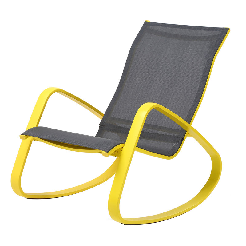 Chaise berçante de patio en aluminium Bissett