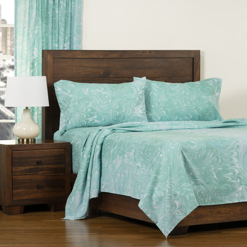 Ensemble de draps Aquarius, Ensemble de draps pour grand lit + un drap-housse 
