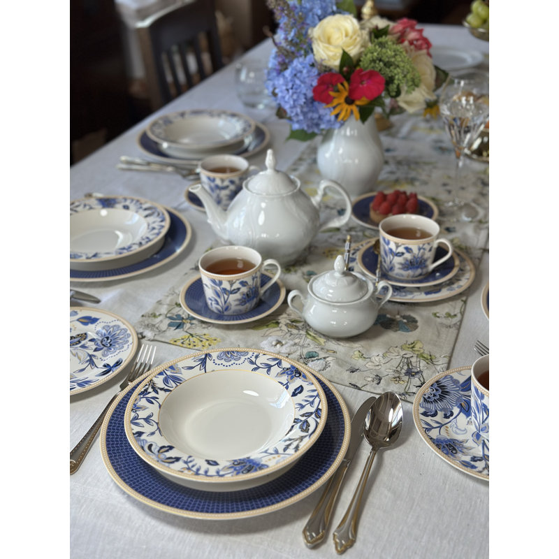 Service de vaisselle en porcelaine House of Hampton® Hava - Service pour 4