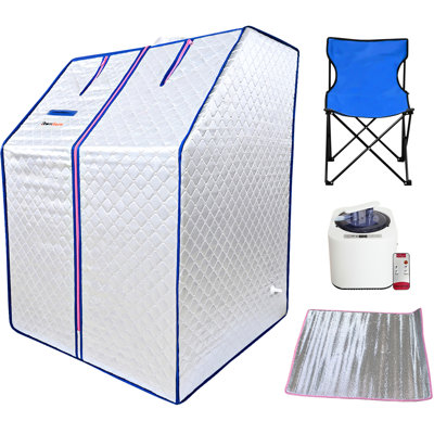Home Spa Portable - Steam Tent With Heater, Chair, Remote 28.07In X 39.42In Data Sojourner For Relax Details