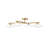Modern Linear Ellipse Ribbed Glass 4-Light Dimmable LED Semi-Flush Mount