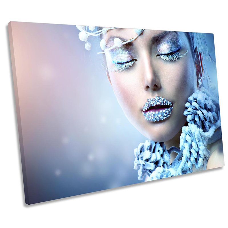Beauty Model Salon Makeup - Wrapped Canvas Print, 40.6cm H x 61cm W x 2cm D