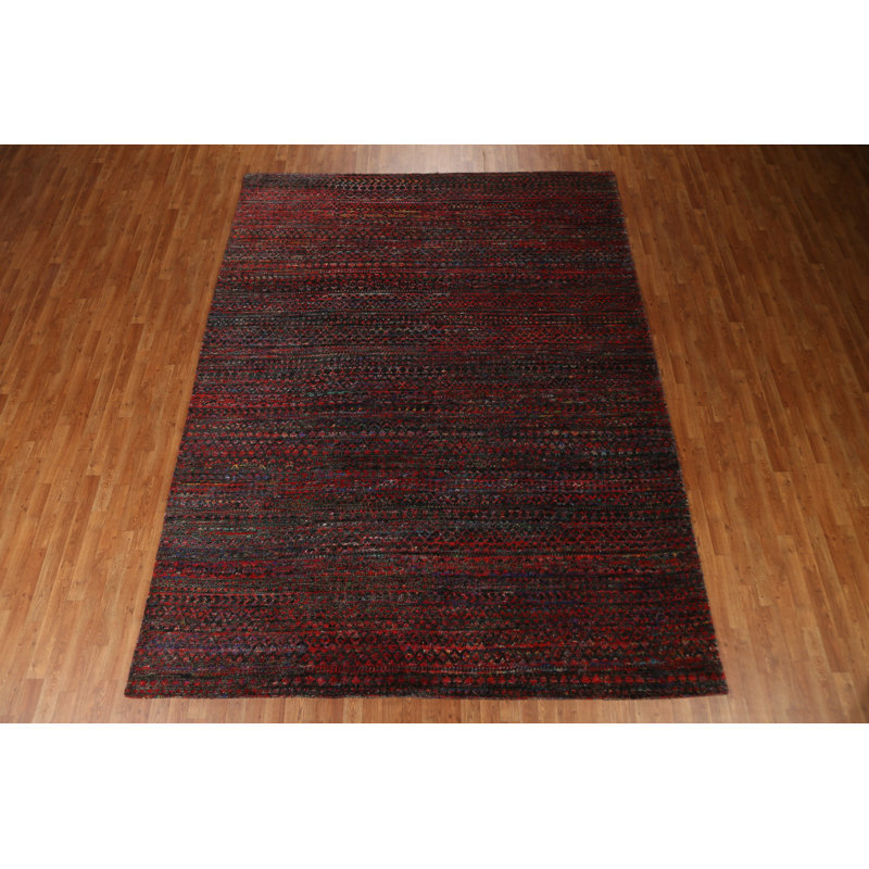 One-of-a-Kind 8'7" X 11'2" New Age Area Rug in Black