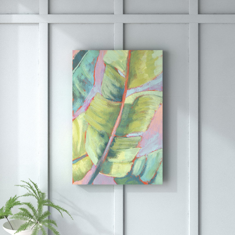 Vibrant Palm Leaves II by Jennifer Goldberger - Painting Print, 76cm H x 51cm W, Wrapped Canvas