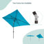 Parasol de marché rectangulaire 120 po x 78 po Doranda-1885327438
