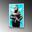 Superbe peinture en verre trempé Banksy de 17,7 po x 25,6 po | 100% verre trempé, épaisseur: 0,16 pouce | Parfait pour la décoration intérieure moderne, œuvre d'art unique, idéal pour les salons et les bureaux