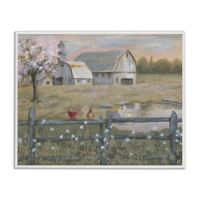 Floraison des arbres perchés, H 24 po x l 30 po x P 1,5 po, Giclée encadrée blanc bord de mer