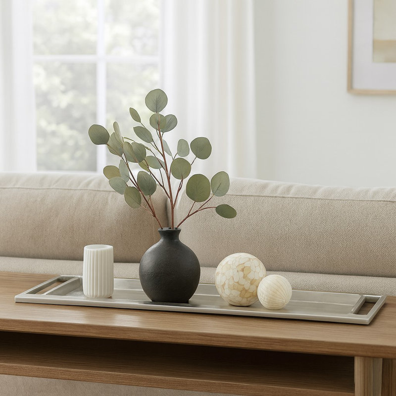 Rectangular Tray With Cut Handle: 23X8"