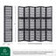 Paravent 6 panneaux de style japonais avec tablettes - couleur noire-129130203-129130205