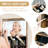 360° Rotating Jewelry Armoire with Full Length Mirror, LED Lighted Vanity Station with Foldable Shelf-481998916