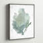 «Teal Delicate Coral I» par Aimee Wilson - peinture sur toile à cadre flottant
