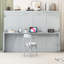 Grand lit gris avec charnières de bureau hydrauliques, peu encombrant, construction, fonction de rangement pour matelas, système de pliage de sélection de 10 pouces, petites maisons, structure de 600 lb, fonction, convenable-129632292-129632295