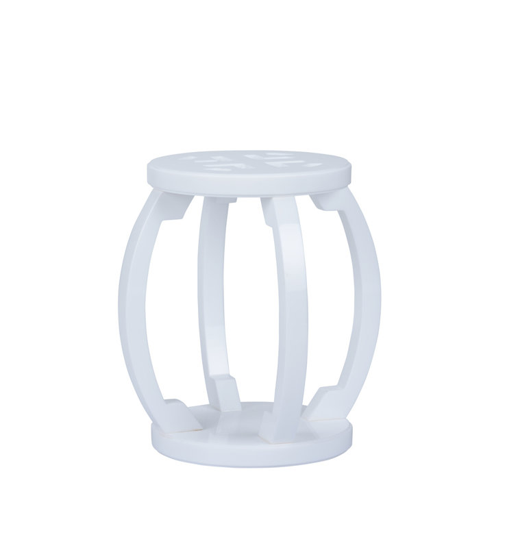 Lucite Garden Stool, White