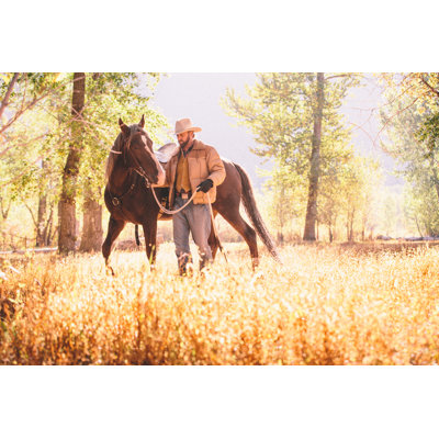 «Man Walks and Guides Horse» par Épicurien