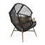 Cori Outdoor Patio Black Faux Wicker Egg Chair
