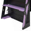 Lit mezzanine en bois avec bureau, tablettes multiples et lumière RVB, mauve-133273268